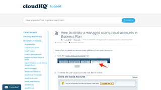 How to delete a managed user's cloud accounts in Business Plan ...