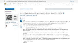 Login failed with UPN different from domain FQDN - MSDN - Microsoft
