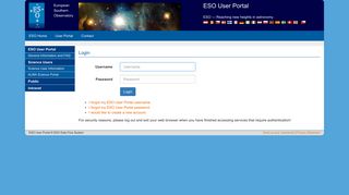 ESO User Portal - CAS – Central Authentication Service
