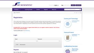 NEW User Portal Registration | SP Scientific