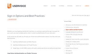 Sign-in Options and Best Practices – Customer Feedback & Ideas for ...