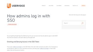 How admins log in with SSO – Customer Feedback & Ideas for ...