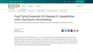 Fuel Cycle Expands UX Research Capabilities with UserZoom ...