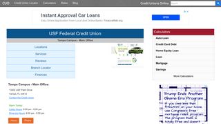 USF Federal Credit Union - Tampa, FL - Credit Unions Online