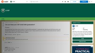 Can you keep your USF email after graduation? : USF - Reddit