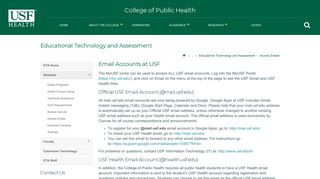 Access Emails - Educational Technology and Assessment | USF Health