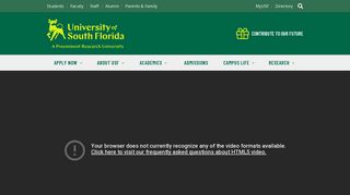 Welcome to the University of South Florida | Tampa, FL