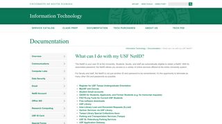 Online Services - University of South Florida