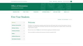 First Year Students | Orientation | University of South Florida