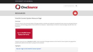 OneUSG Connect System | Resources | One Source
