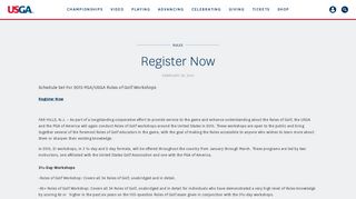 Register Now - USGA