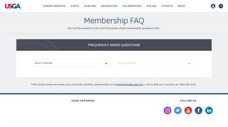 Membership FAQ - USGA