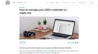 How to manage your LEED credential on usgbc.org | U.S. Green ...