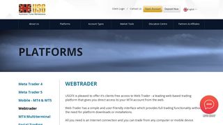 Platforms | Webtrader | Forex Trading - USGFX