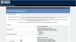 Register - EROS Registration System (ERS) - USGS