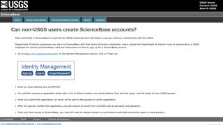 Can non-USGS users create ScienceBase accounts? | sciencebase.gov