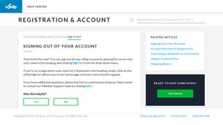 Signing Out of Your Account - uShip Help Center