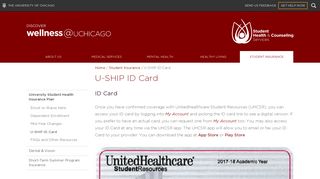 U-SHIP ID Card | Student Health and Counseling Services | The ...