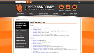 Staff Resources - Upper Sandusky Exempted Village Schools