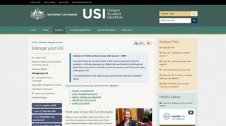 Manage your USI | Unique Student Identifier