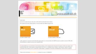 USI - Posta elettronica via Web dell'Università della Svizzera italiana ...