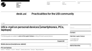 USI e-mail on personal devices (smartphones, PCs, laptops) | USI Desk