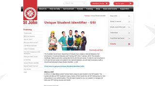 Unique Student Identifier (USI) - St John Ambulance SA