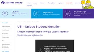 USI - Unique Student Identifier - All States Training