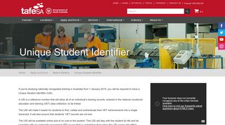 Unique Student Identifier (USI) - TAFE SA