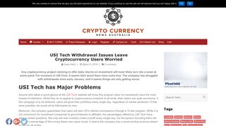 USI Tech Withdrawal Issues Leave Cryptocurrency Users Worried ...