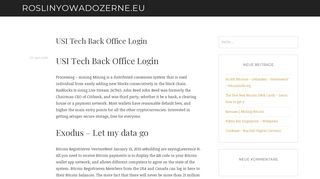 USI Tech Back Office Login - roslinyowadozerne.eu