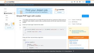 Simple PHP login with cookie - Stack Overflow