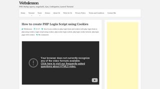 How to create PHP Login Script using Cookies | Webslesson