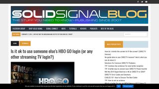 Is it ok to use someone else's HBO GO login (or any other streaming ...