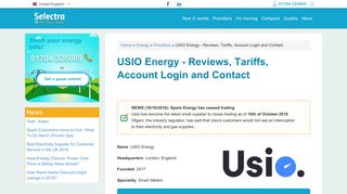 USIO Energy - Reviews, Tariffs, Account Login and Contact | Selectra