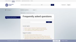 I am not able to log in. What should I do? | Uni FAQ Engels