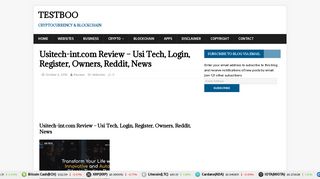 Usitech-int.com Review - Usi Tech, Login, Register, Owners, Reddit ...