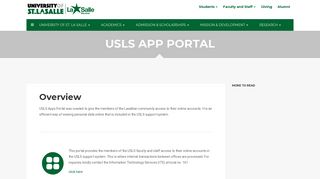 USLS app Portal - University of St. La Salle