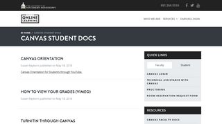 Canvas Student Docs · The Office of Online Learning