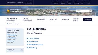 Library Accounts | USM Libraries | University of Southern Maine
