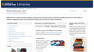 Home - Student Resources - Subject Guides at ... - USM LibGuides