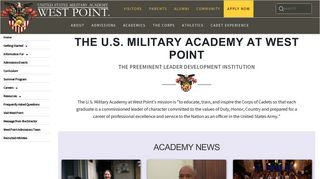 Admissions - Pros_Cadets_Seniors - West Point
