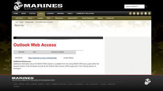 Outlook Web Access - Marine Corps Air Ground Combat Center