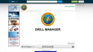 UNCLASSIFIED/FOUO DRILL MANAGER Presenter: GySgt Lara ...