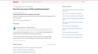 How to access USMC email from home - Quora