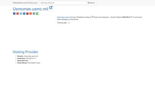Usmcmax.usmc.mil Error Analysis (By Tools) - Website Success Tools