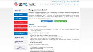 Manage Your Health Online * USMD|UANT Urology Associates of ...