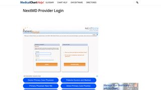 NextMD Provider Login - Medical Chart Help