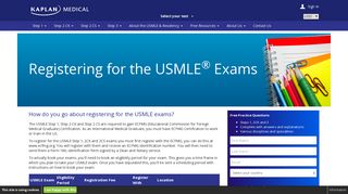 Registering for the USMLE Exams | www.kaptestglobal.com