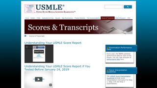 Scores & Transcripts - usmle